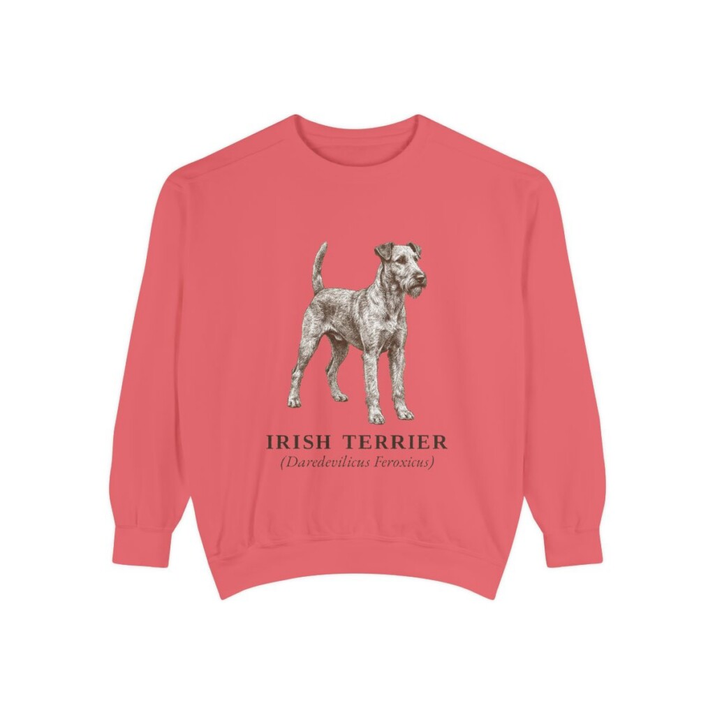 Irish Terrier Latin Sweatshirt, Watermelon, front view