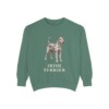 Irish Terrier Sweatshirt, Light Green, front view