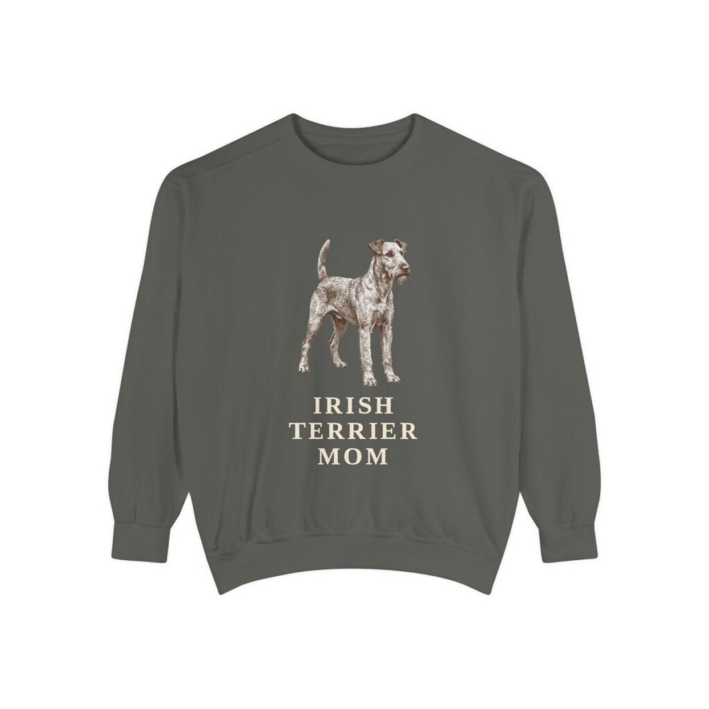 Irish Terrier Mom Sweatshirt, Pepper, front view