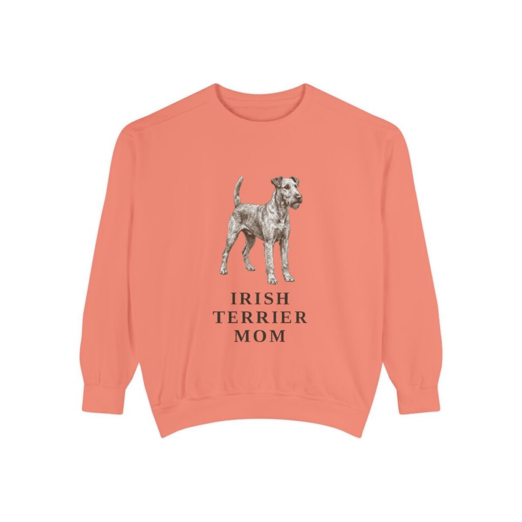 Irish Terrier Mom Sweatshirt, Terracotta, front view