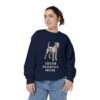 Irish Terrier Mom Sweatshirt, True Navy, person 2 front