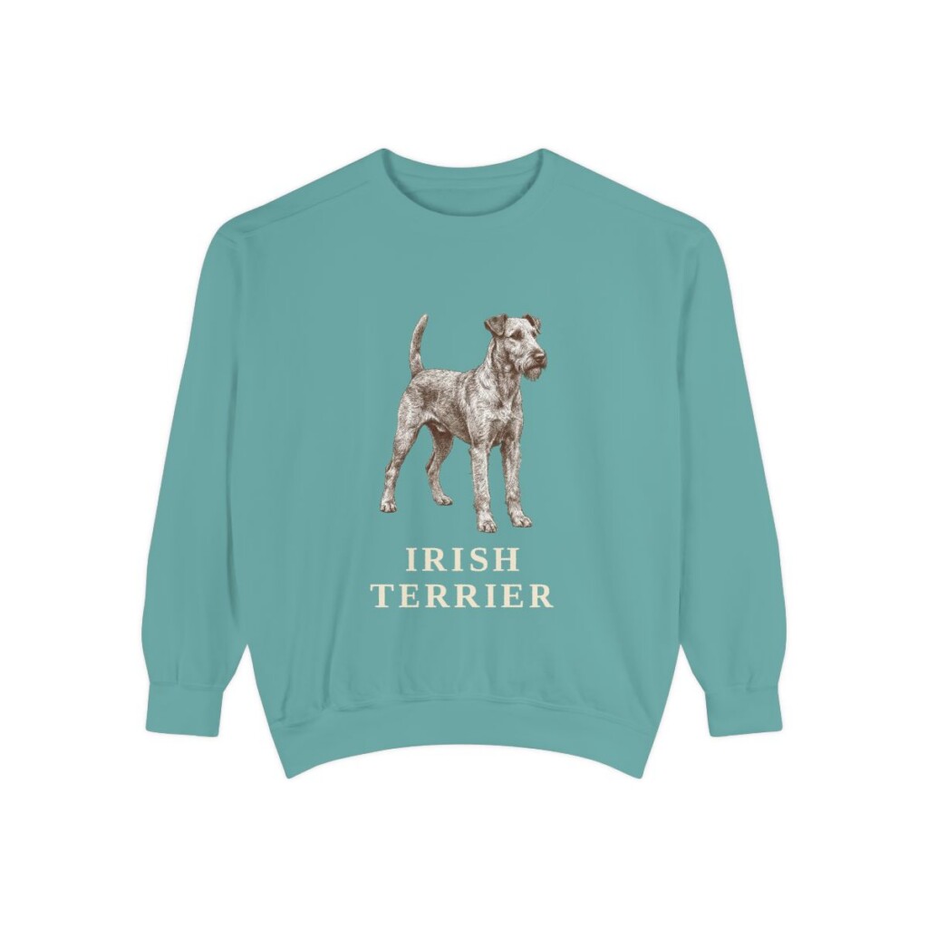 Irish Terrier Sweatshirt, Seafoam, front view