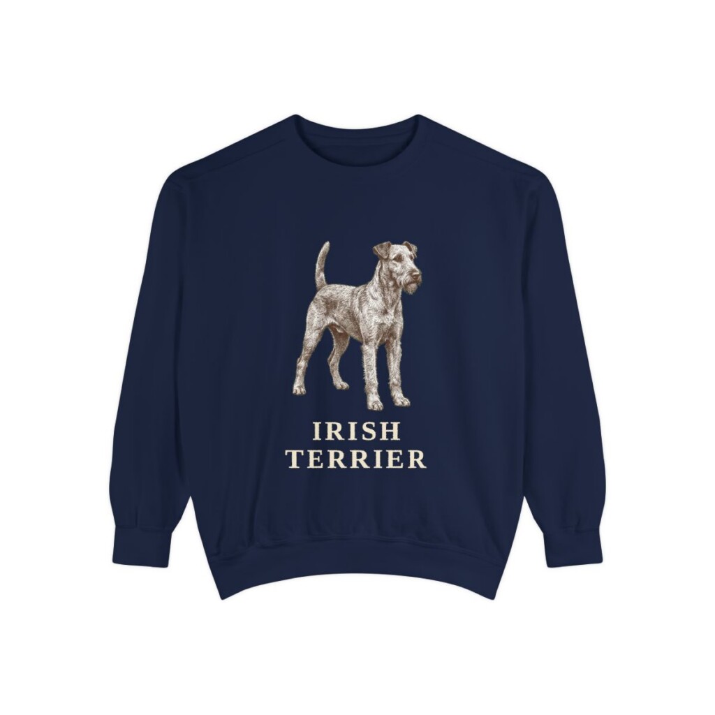 Irish Terrier Sweatshirt, True Navy, front view