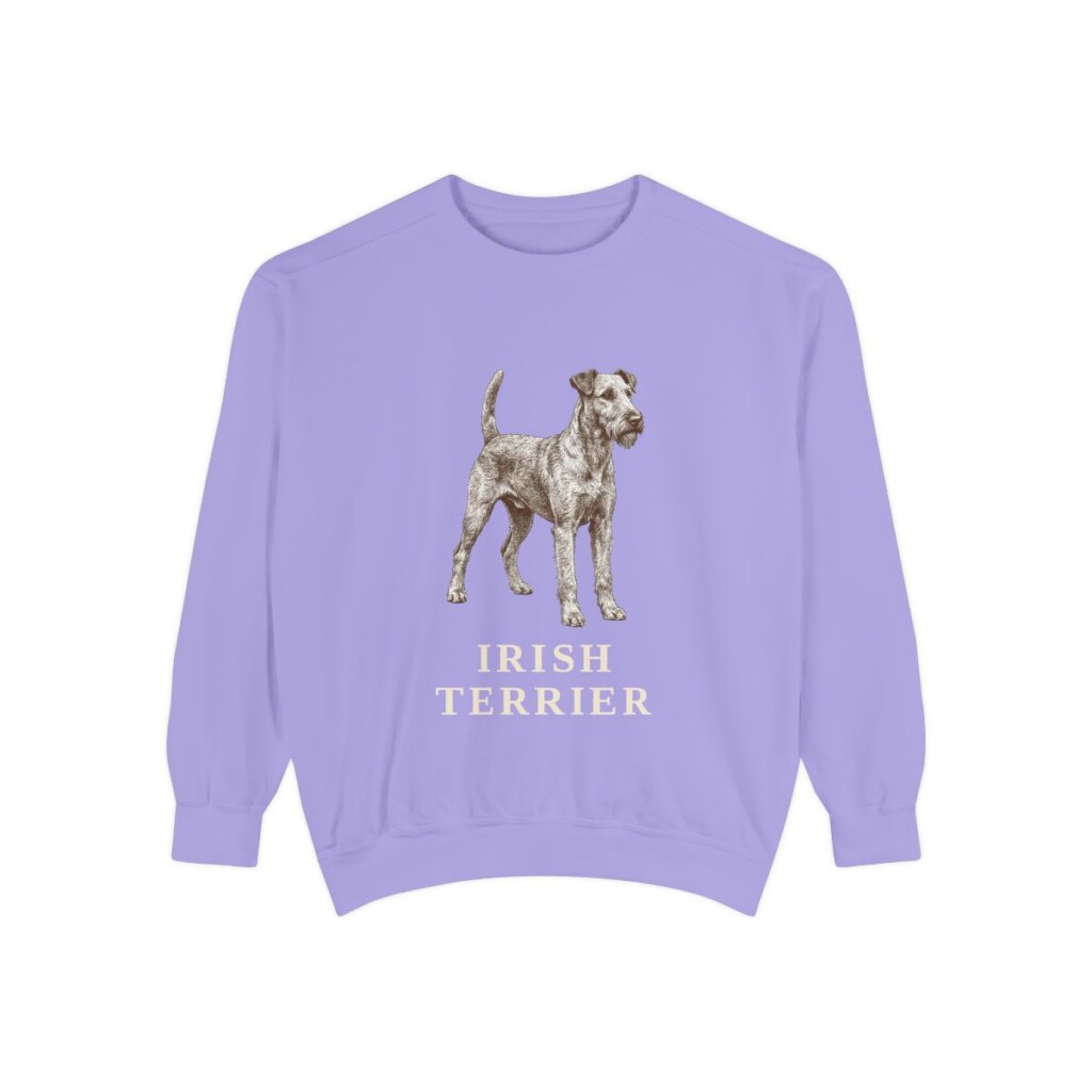 Irish Terrier Sweatshirt, Violet, front view