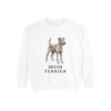 Irish Terrier Sweatshirt, White, front view