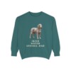 Irish Water Spaniel Dad Sweatshirt, Blue Spruce, front view