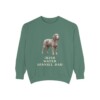 Irish Water Spaniel Dad Sweatshirt, Light Green, front view