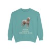 Irish Water Spaniel Dad Sweatshirt, Seafoam, front view