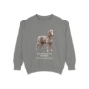Irish Water Spaniel Latin Sweatshirt, Grey, front view