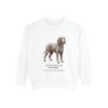 Irish Water Spaniel Latin Sweatshirt, White, front view