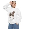 Irish Water Spaniel Latin Sweatshirt, White, person 2 context
