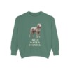 Irish Water Spaniel Sweatshirt, Light Green, front view