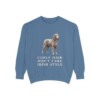 Irish Water Spaniel Humor Sweatshirt, Blue Jean, front view