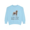 Irish Water Spaniel Humor Sweatshirt, Chambray, front view
