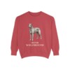 irish-wolfhound-sweatshirt-crimson Irish Wolfhound Sweatshirt, Crimson, front view