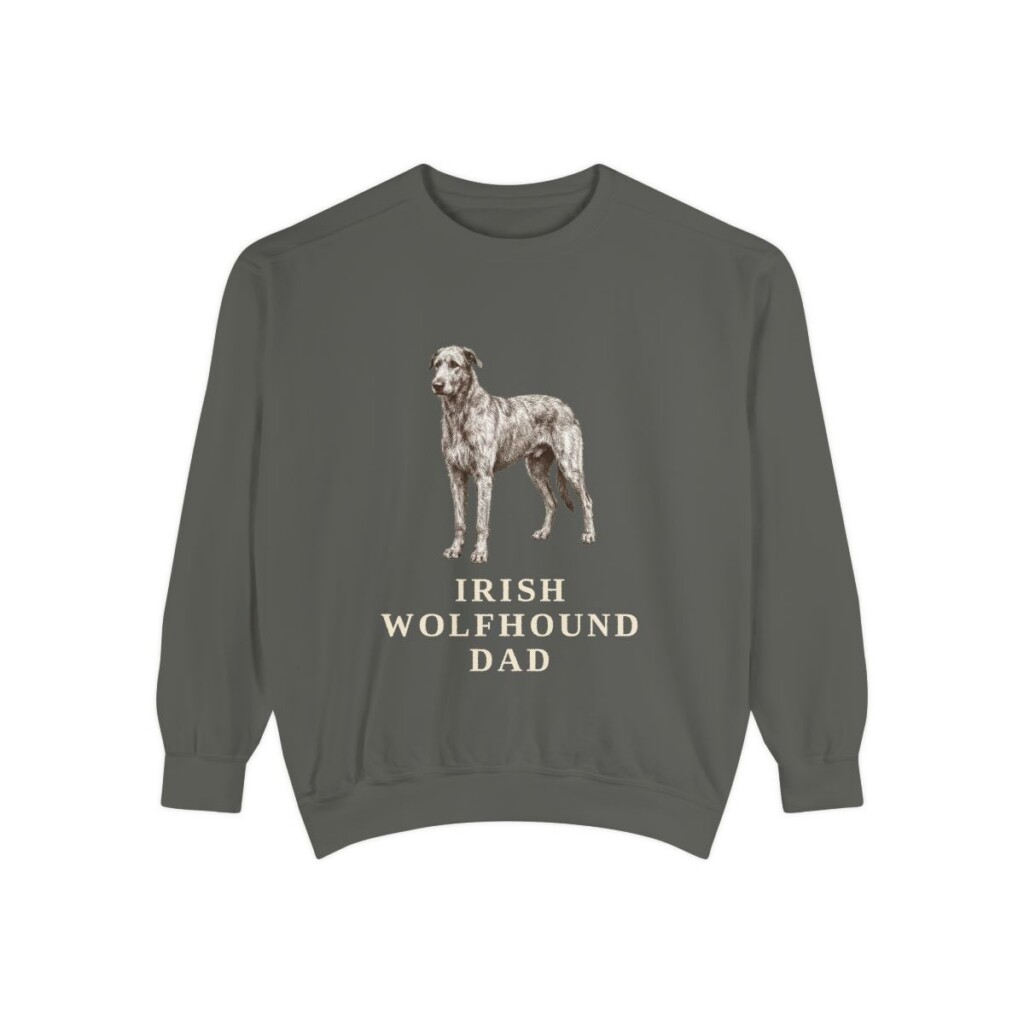 Irish Wolfhound Dad Sweatshirt, Pepper, front view