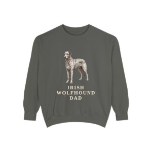 Irish Wolfhound Dad Sweatshirt, Pepper, front view