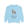 Irish Wolfhound Humor Sweatshirt, Chambray, front view