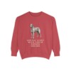 Irish Wolfhound Humor Sweatshirt, Crimson, front view