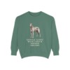 Irish Wolfhound Humor Sweatshirt, Light Green, front view