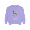 Irish Wolfhound Humor Sweatshirt, Violet, front view