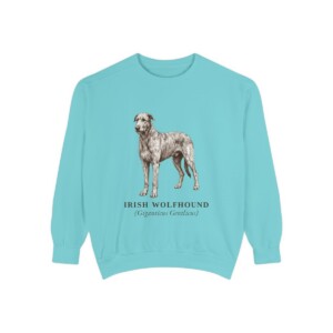 Irish Wolfhound Latin Sweatshirt, Chalky Mint, front view
