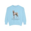 irish-wolfhound-sweatshirt-latin-chambray Irish Wolfhound Latin Sweatshirt, Chambray, front view
