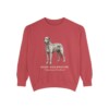 irish-wolfhound-sweatshirt-latin-crimson Irish Wolfhound Latin Sweatshirt, Crimson, front view