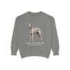 irish-wolfhound-sweatshirt-latin-grey Irish Wolfhound Latin Sweatshirt, Grey, front view