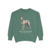 irish-wolfhound-sweatshirt-latin-light-green Irish Wolfhound Latin Sweatshirt, Light Green, front view