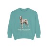 irish-wolfhound-sweatshirt-latin-seafoam Irish Wolfhound Latin Sweatshirt, Seafoam, front view