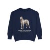 irish-wolfhound-sweatshirt-latin-true-navy Irish Wolfhound Latin Sweatshirt, True Navy, front view