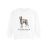 irish-wolfhound-sweatshirt-latin-white Irish Wolfhound Latin Sweatshirt, White, front view