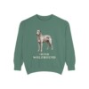 irish-wolfhound-sweatshirt-light-green Irish Wolfhound Sweatshirt, Light Green, front view
