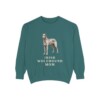 Irish Wolfhound Mom Sweatshirt, Blue Spruce, front view