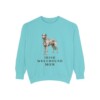 Irish Wolfhound Mom Sweatshirt, Chalky Mint, front view