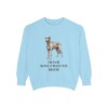 Irish Wolfhound Mom Sweatshirt, Chambray, front view