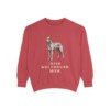 Irish Wolfhound Mom Sweatshirt, Crimson, front view