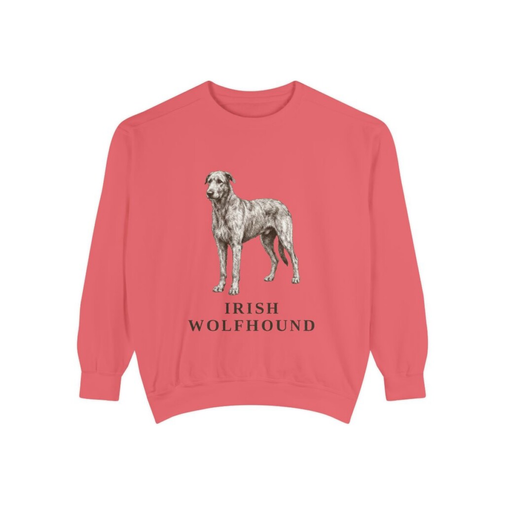 irish-wolfhound-sweatshirt-watermelon Irish Wolfhound Sweatshirt, Watermelon, front view