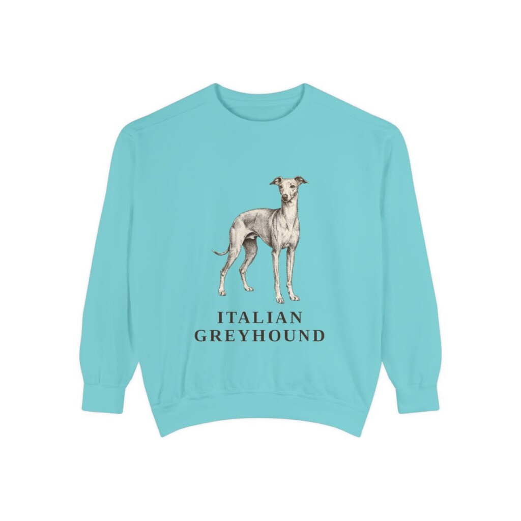 italian-greyhound-sweatshirt-chalky-mint Italian Greyhound Sweatshirt, Chalky Mint, front view