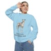 italian-greyhound-sweatshirt-chambray-person-2-context Italian Greyhound Sweatshirt, Chambray, person 2 context