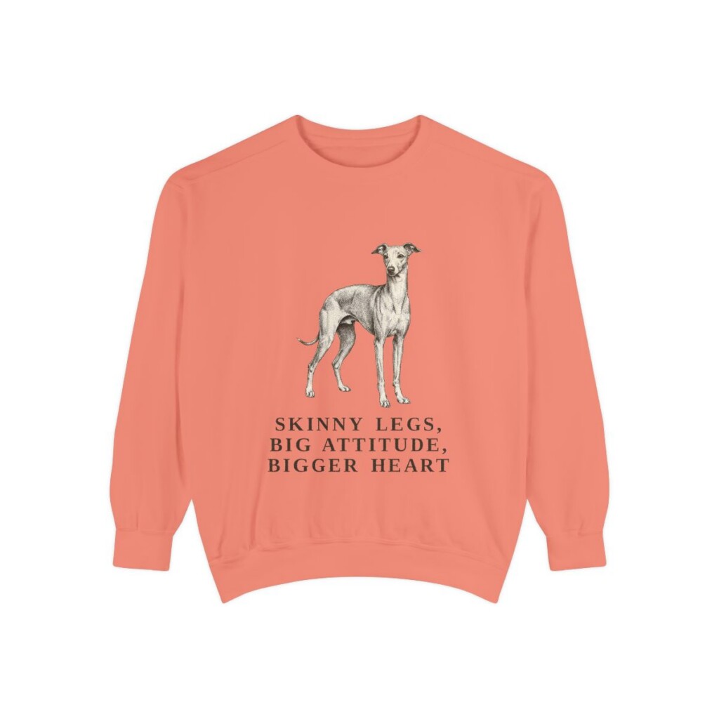 Italian Greyhound Humor Sweatshirt, Terracotta, front view