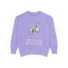 Italian Greyhound Humor Sweatshirt, Violet, front view