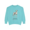 Italian Greyhound Latin Sweatshirt, Chalky Mint, front view