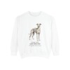 Italian Greyhound Latin Sweatshirt, White, front view