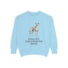 Italian Greyhound Mom Sweatshirt, Chambray, front view