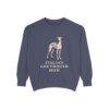 Italian Greyhound Mom Sweatshirt, Denim, front view