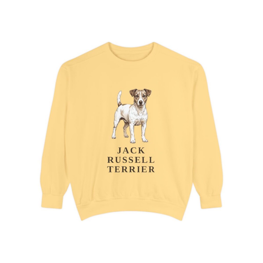 jack-russell-terrier-sweatshirt-butter Jack Russell Terrier Sweatshirt, Butter, front view