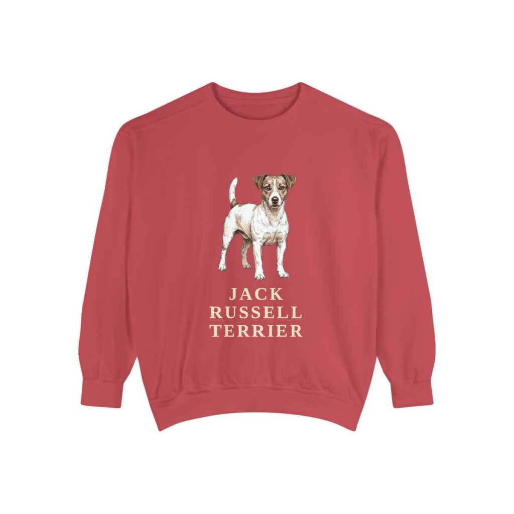 jack-russell-terrier-sweatshirt-crimson Jack Russell Terrier Sweatshirt, Crimson, front view