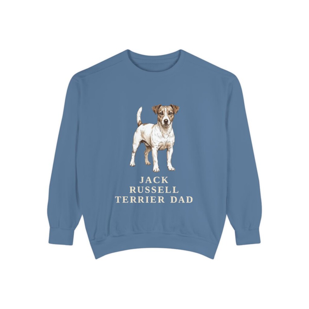Jack Russell Terrier Dad Sweatshirt, Blue Jean, front view